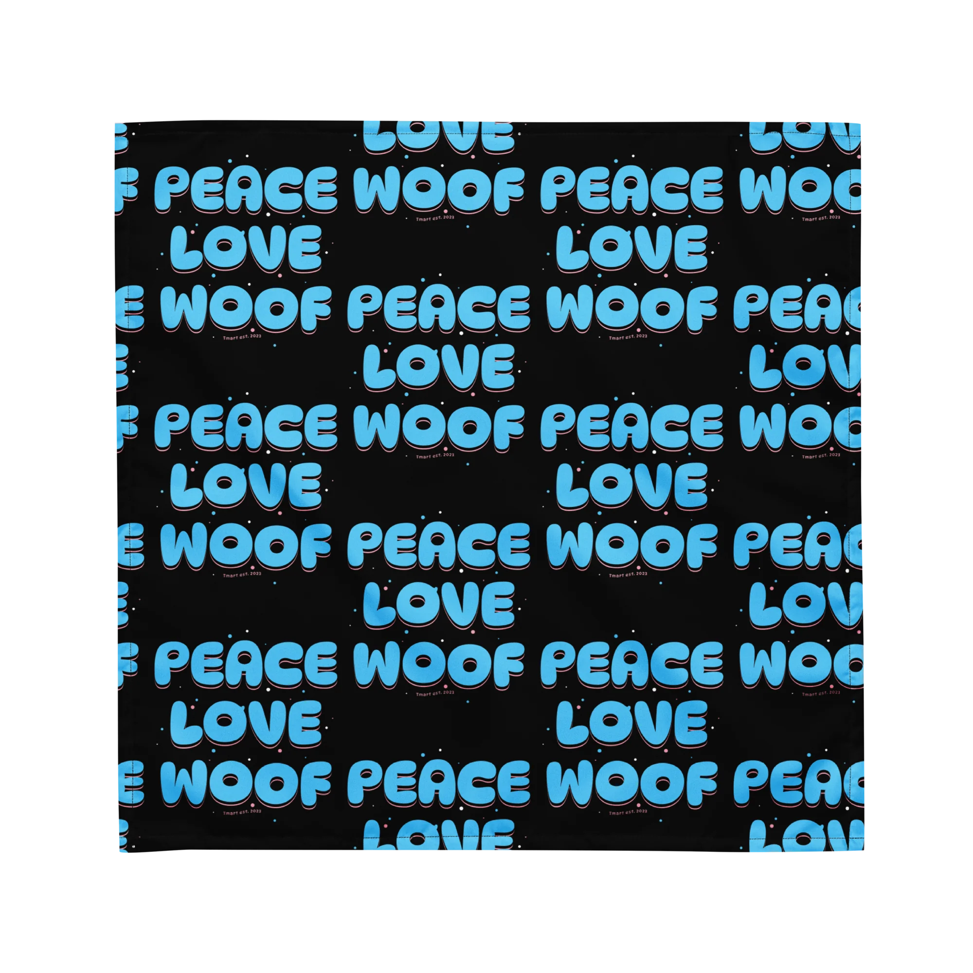 Peace Love Woof Bandana - Image 3