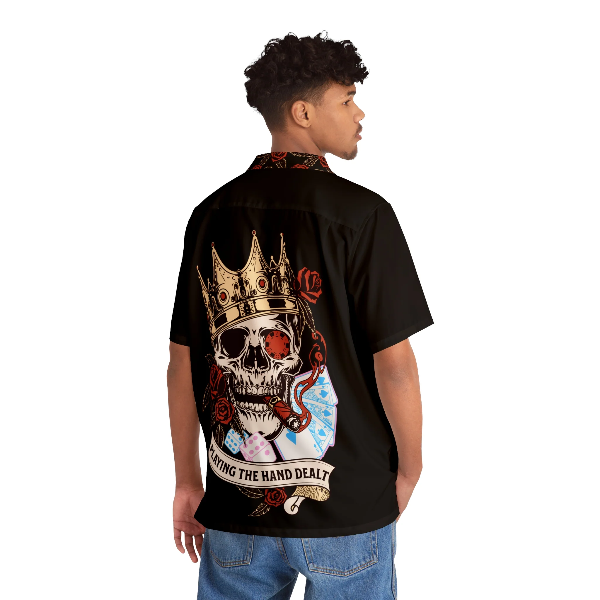 Playing the Hand Dealt Hawaiian Shirt - Image 3