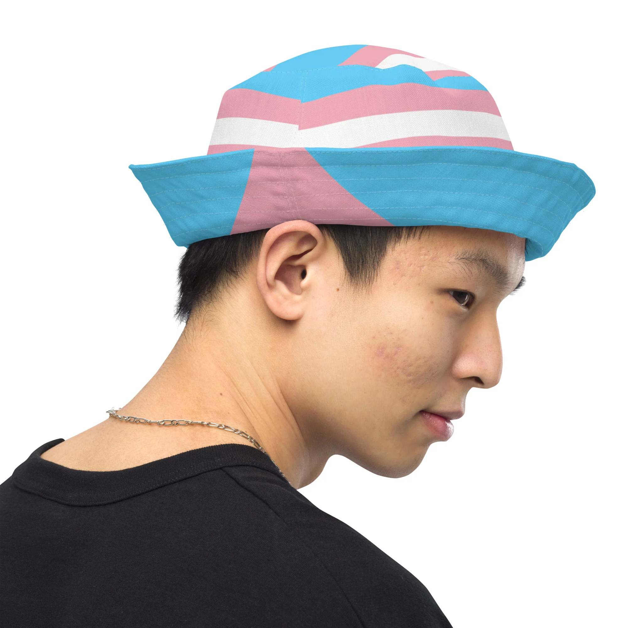 Reversible Trans Pride bucket hat - Image 2