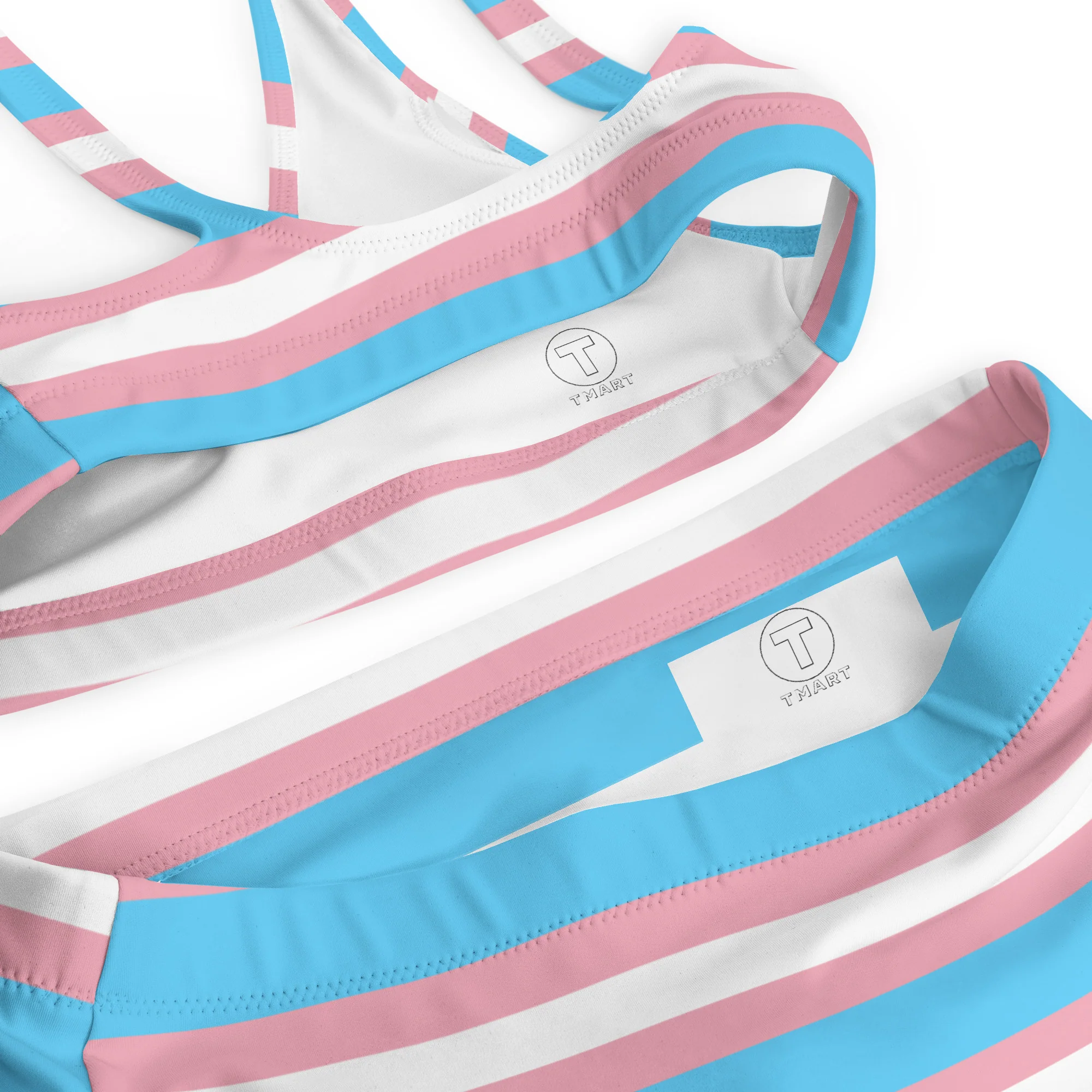 Trans Flag high-waisted bikini - Image 7