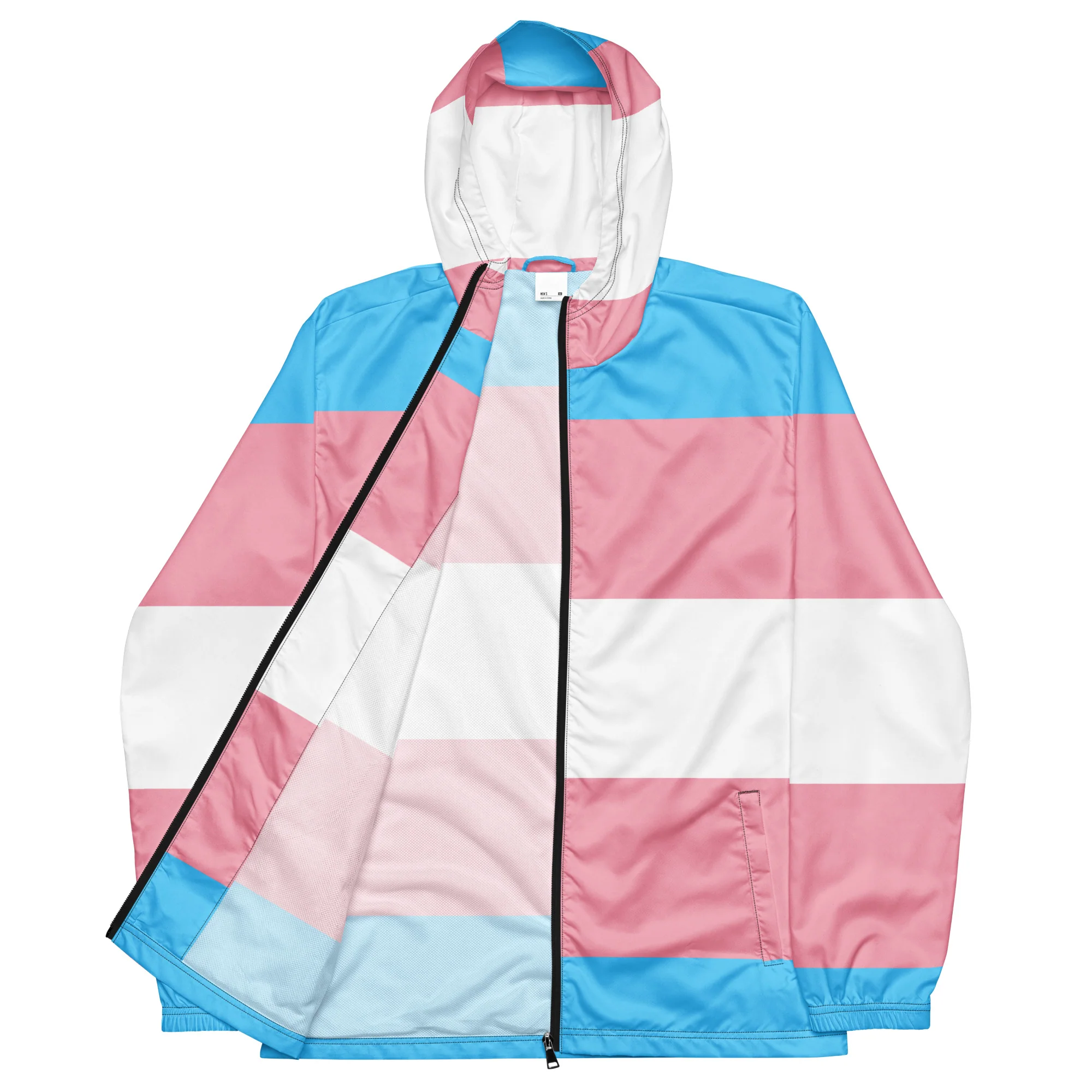 Trans Flag Men’s windbreaker - Image 4