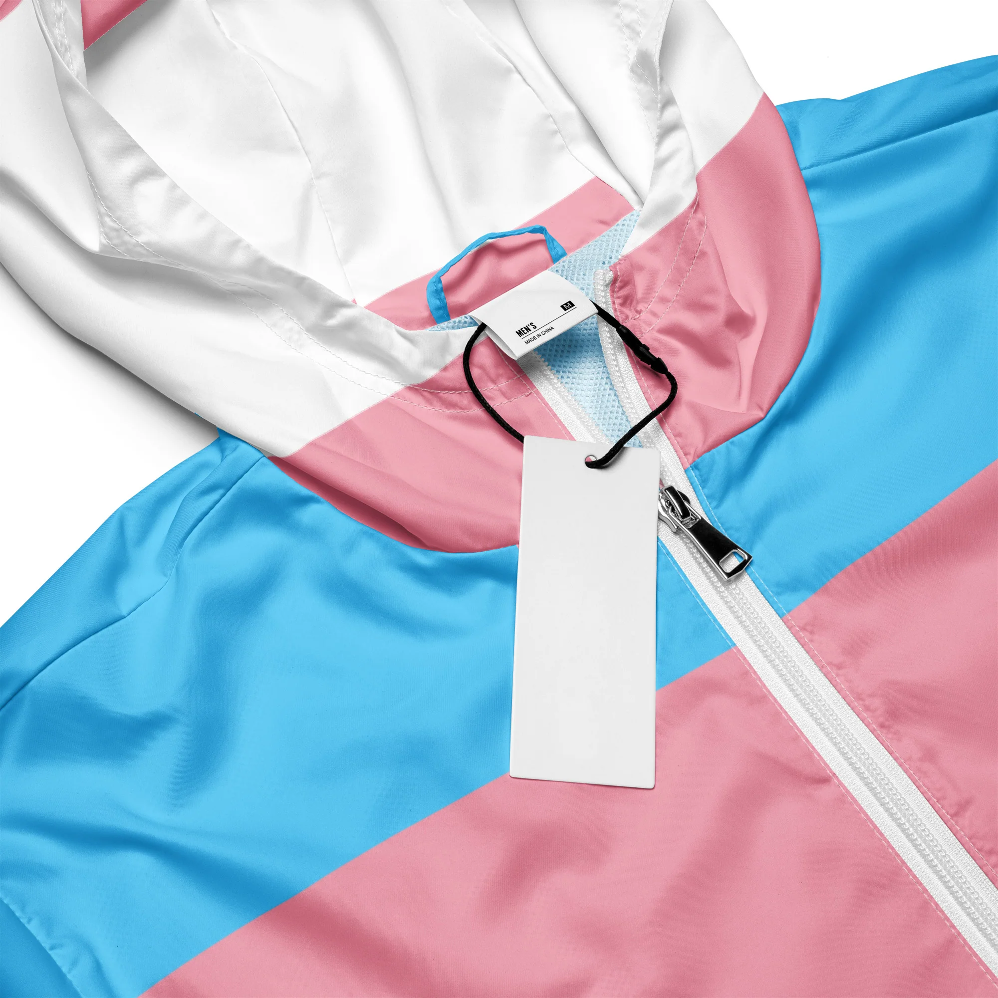 Trans Flag Men’s windbreaker - Image 5