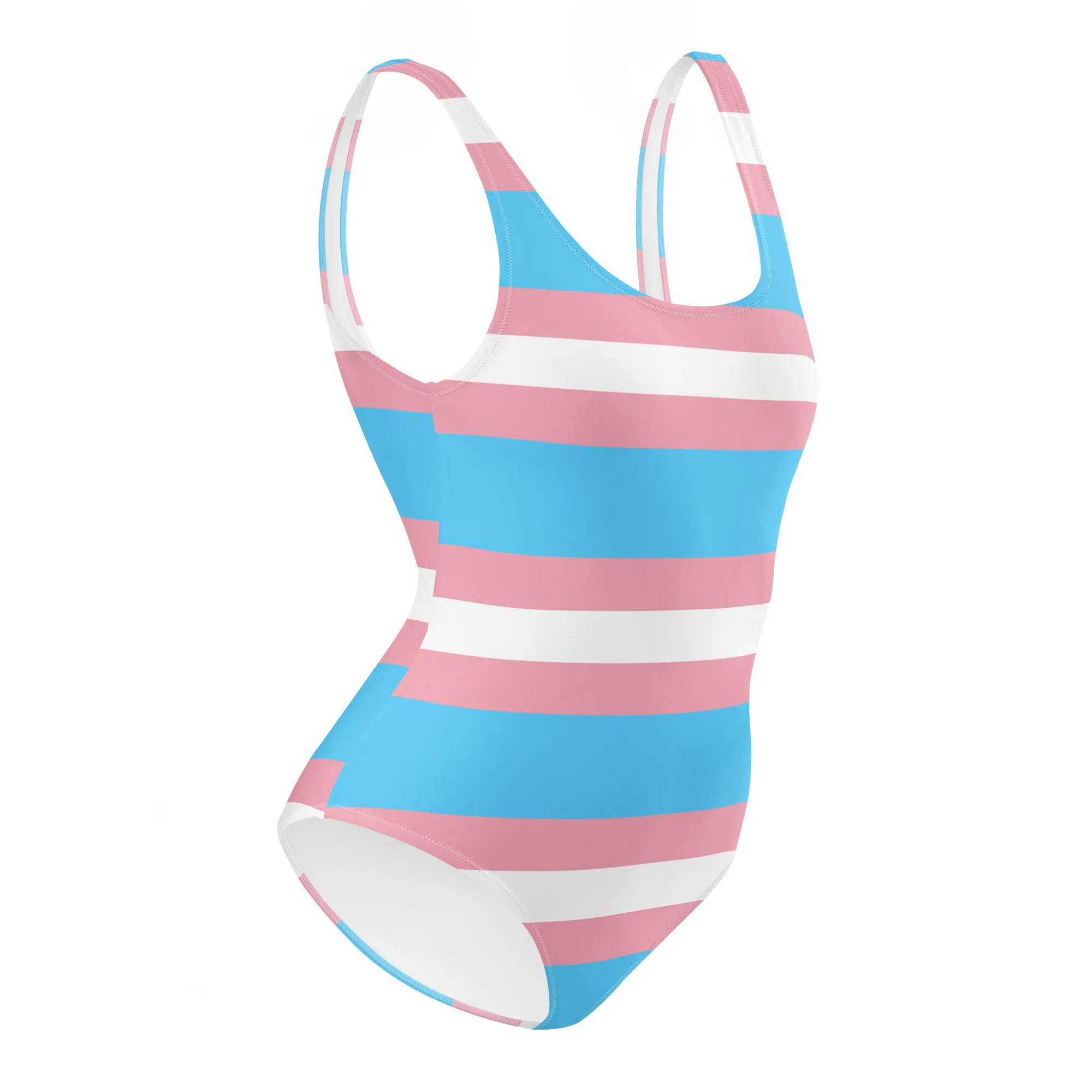 Trans Flag One-Piece Swimsuit - Image 5