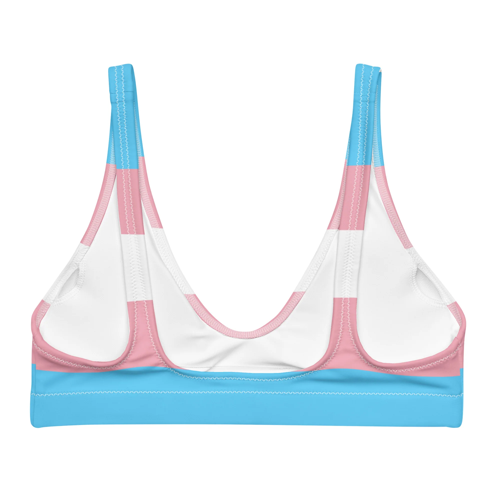 Trans Flag padded bikini top - Image 2