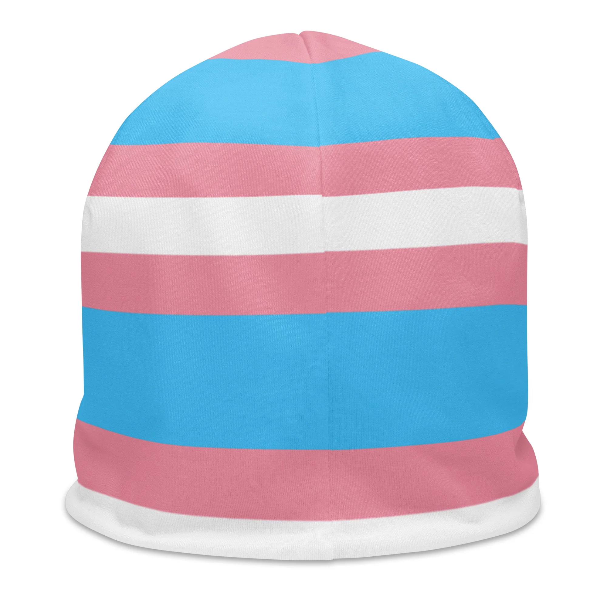 Trans Flag Print Beanie - Image 3
