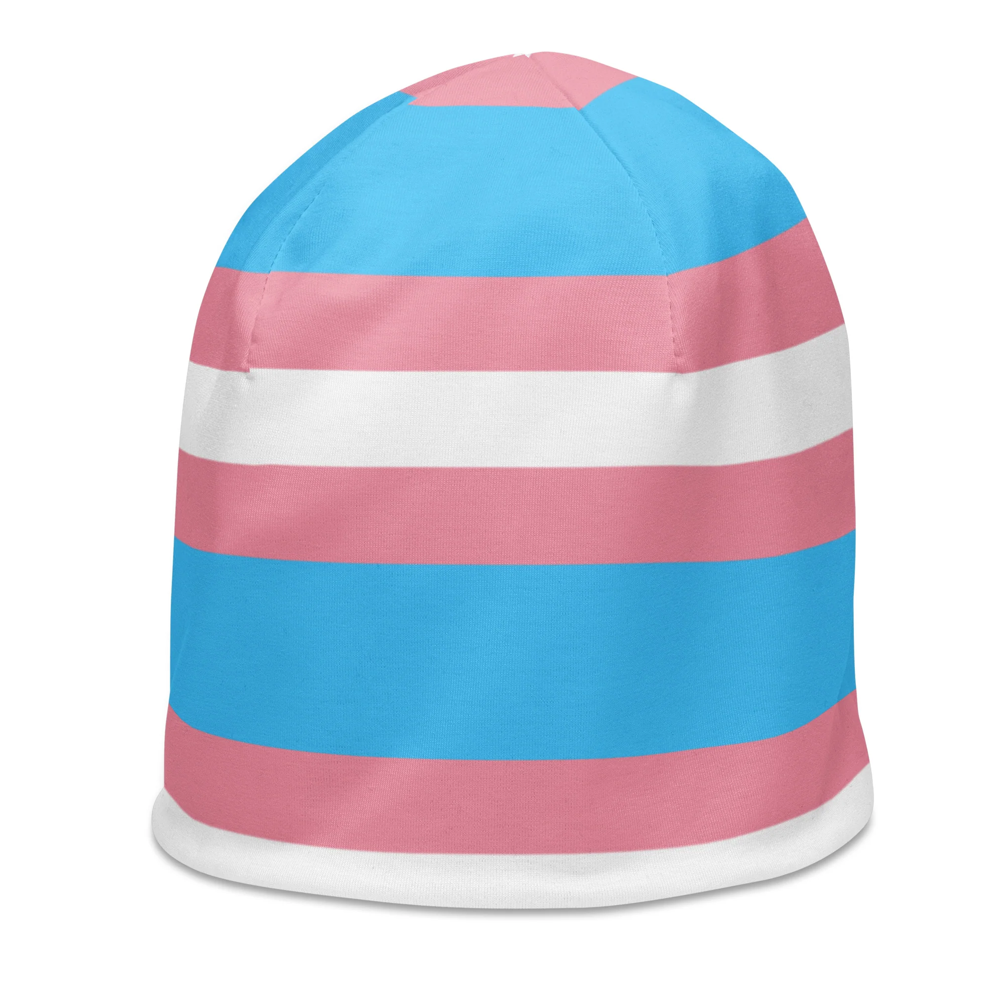 Trans Flag Print Beanie - Image 5