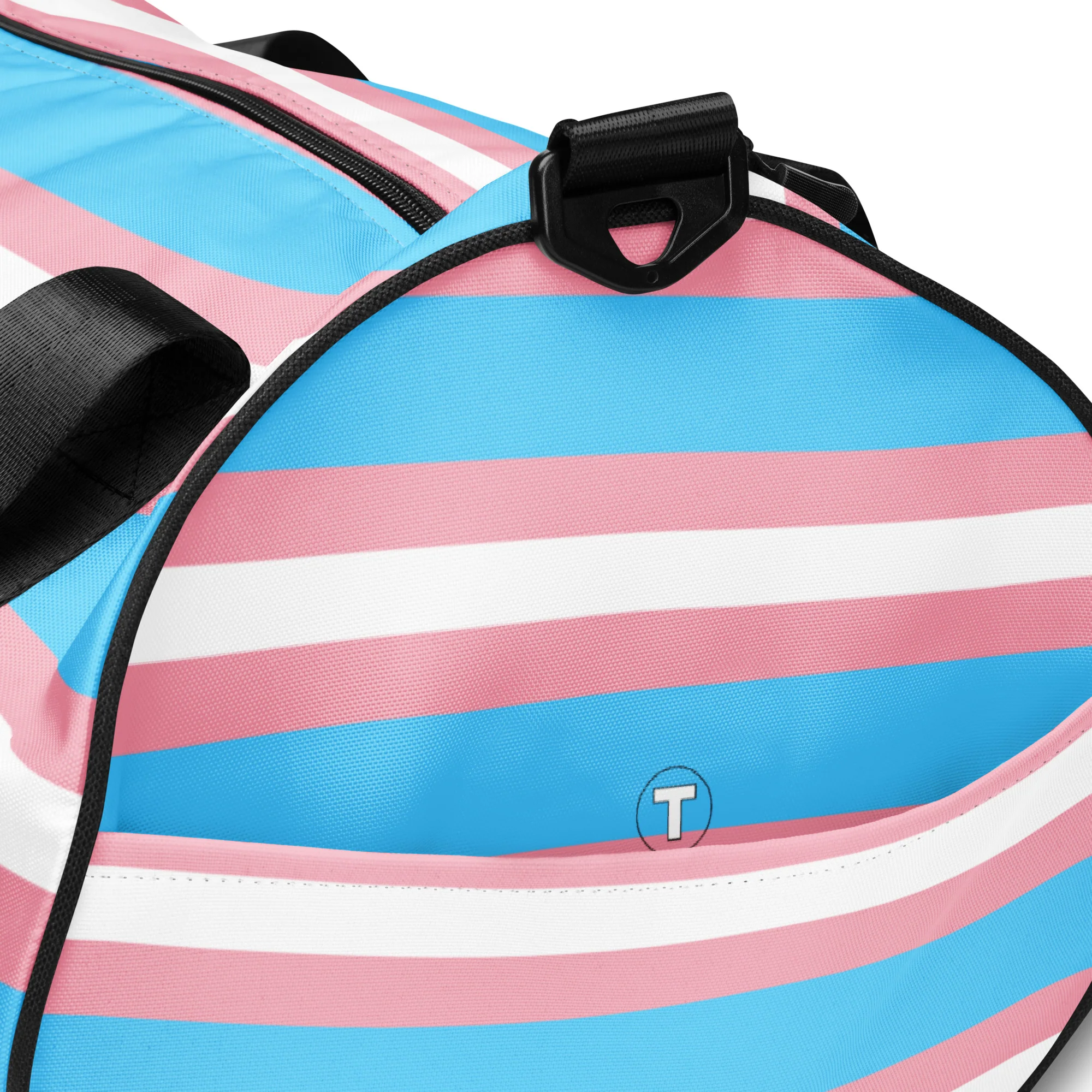 Trans Flag print gym bag - Image 6