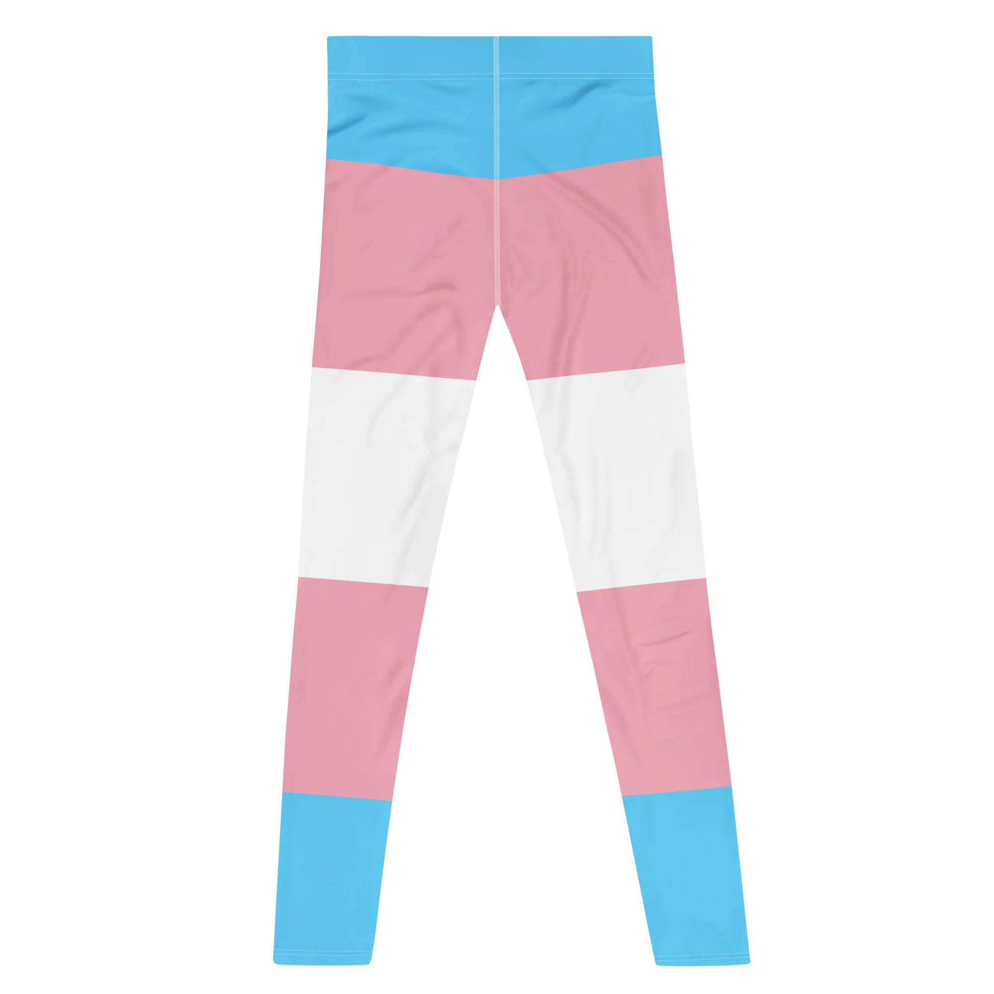 Trans Flag Print Men's Leggings - Image 3