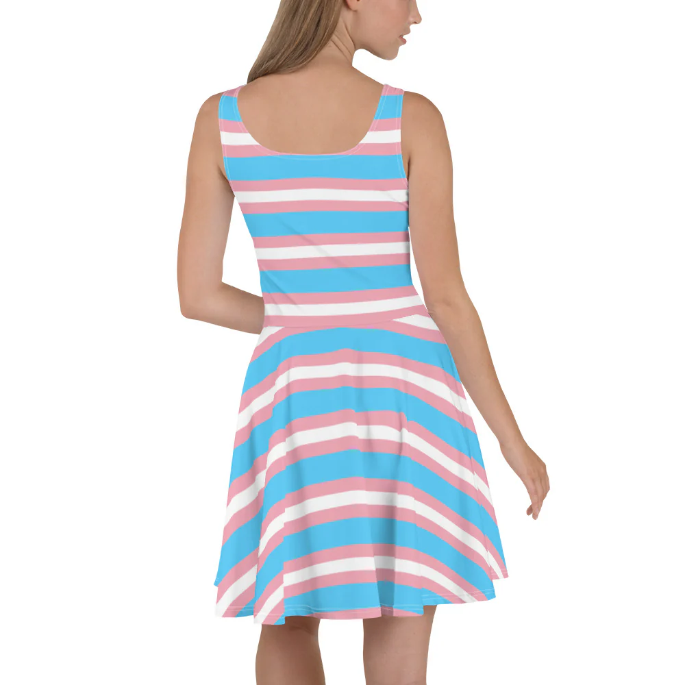 Trans Flag Skater Dress - Image 4