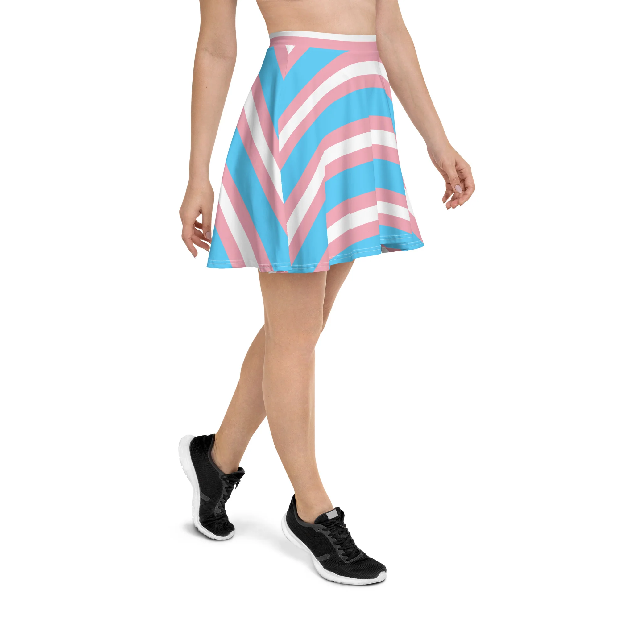 Trans Flag Skater Skirt - Image 5