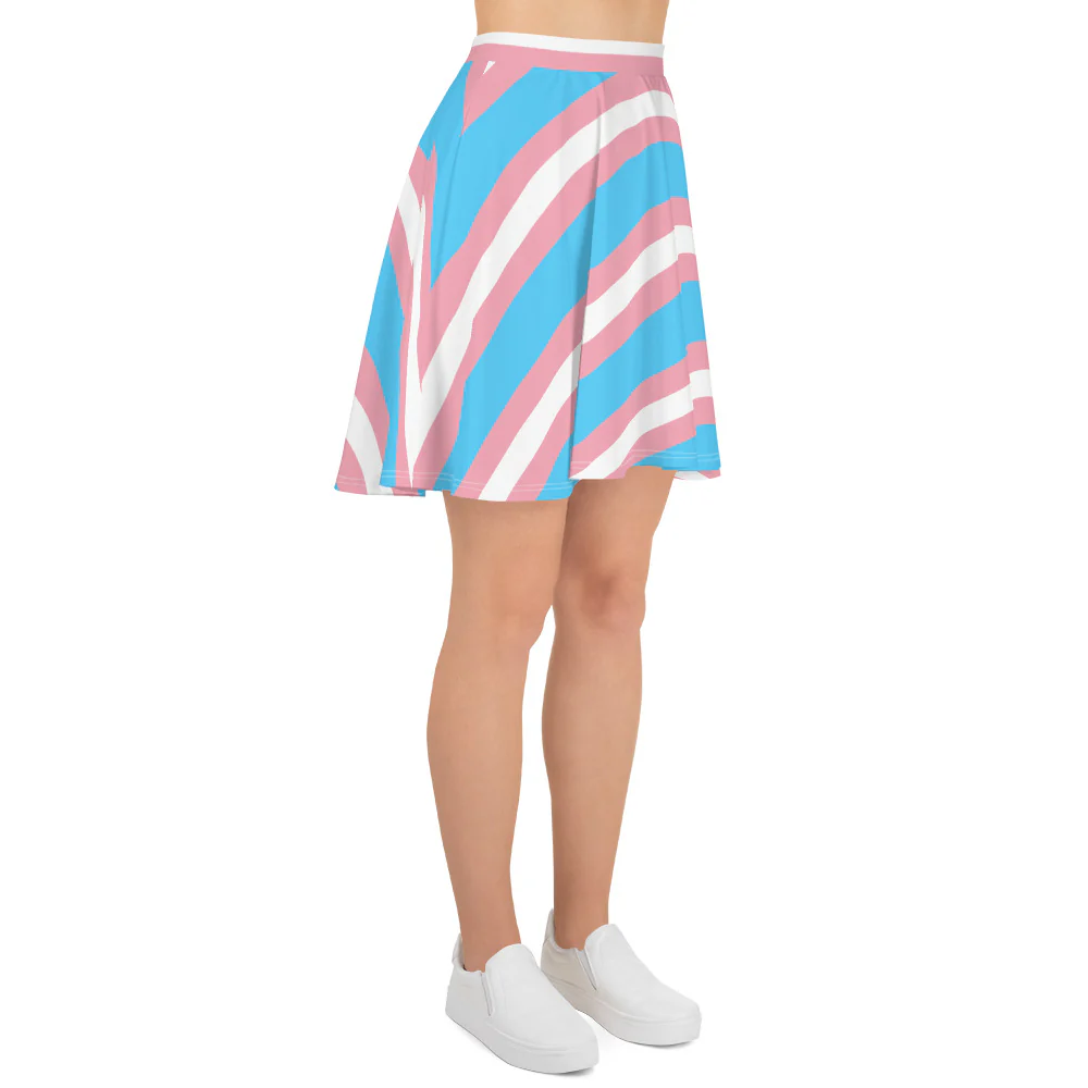 Trans Flag Skater Skirt - Image 9