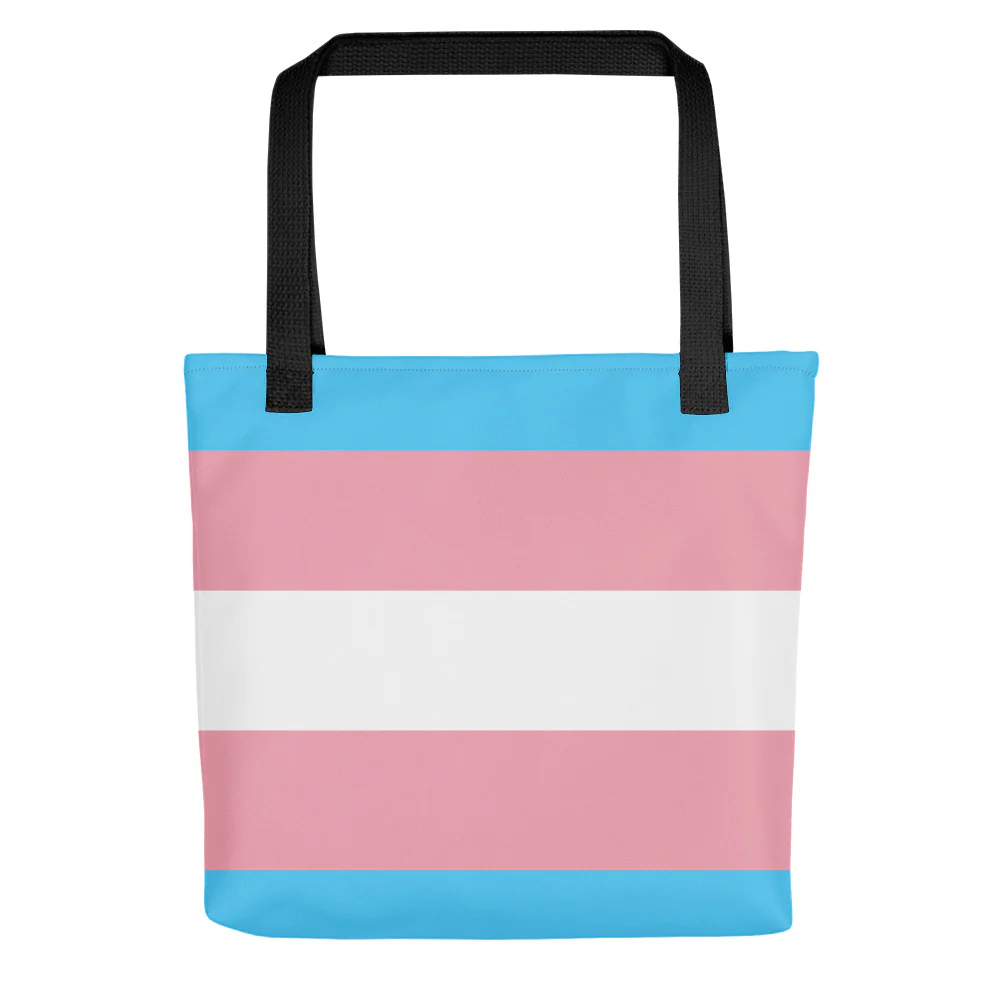 Trans Flag Tote bag