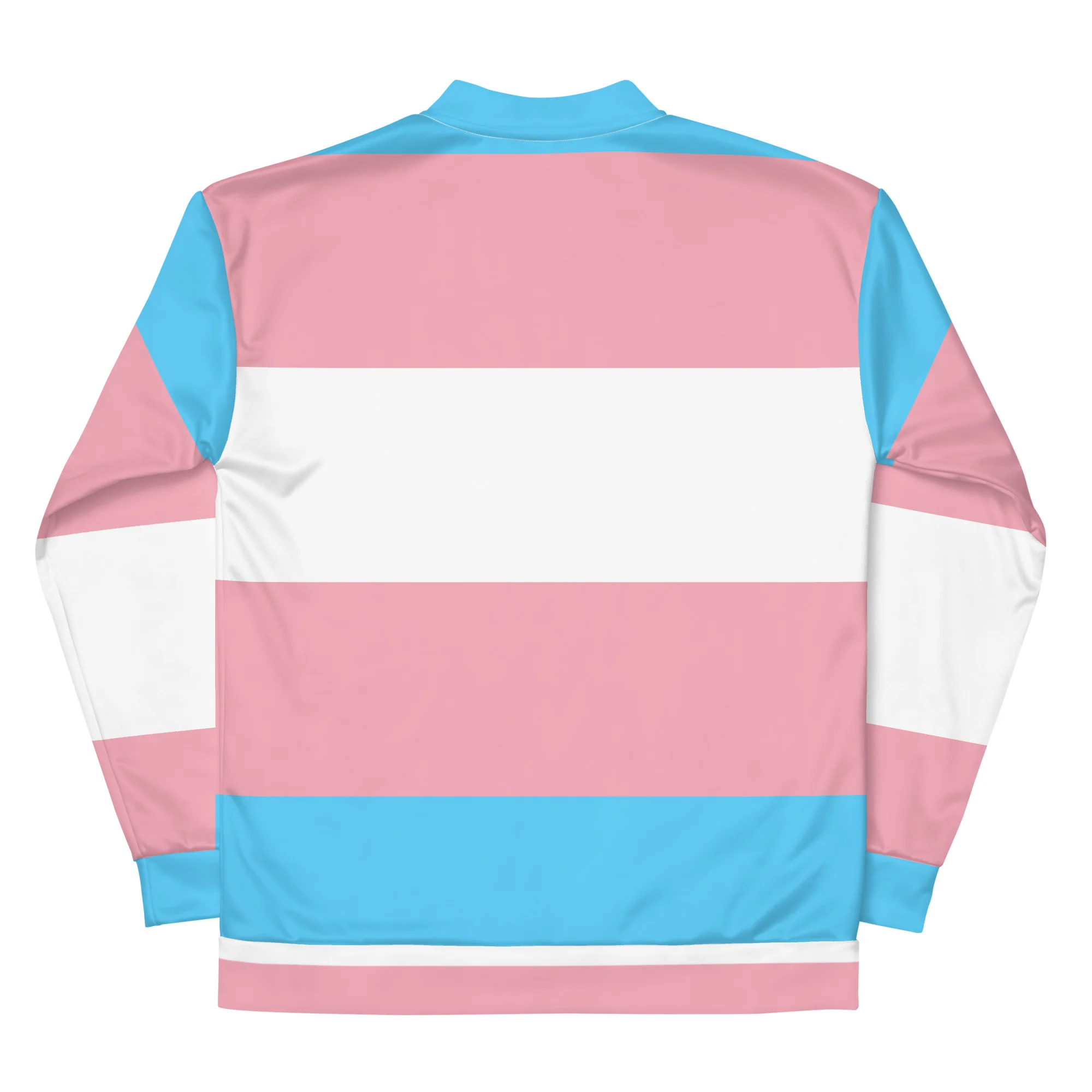 Trans Flag Unisex Bomber Jacket - Image 3