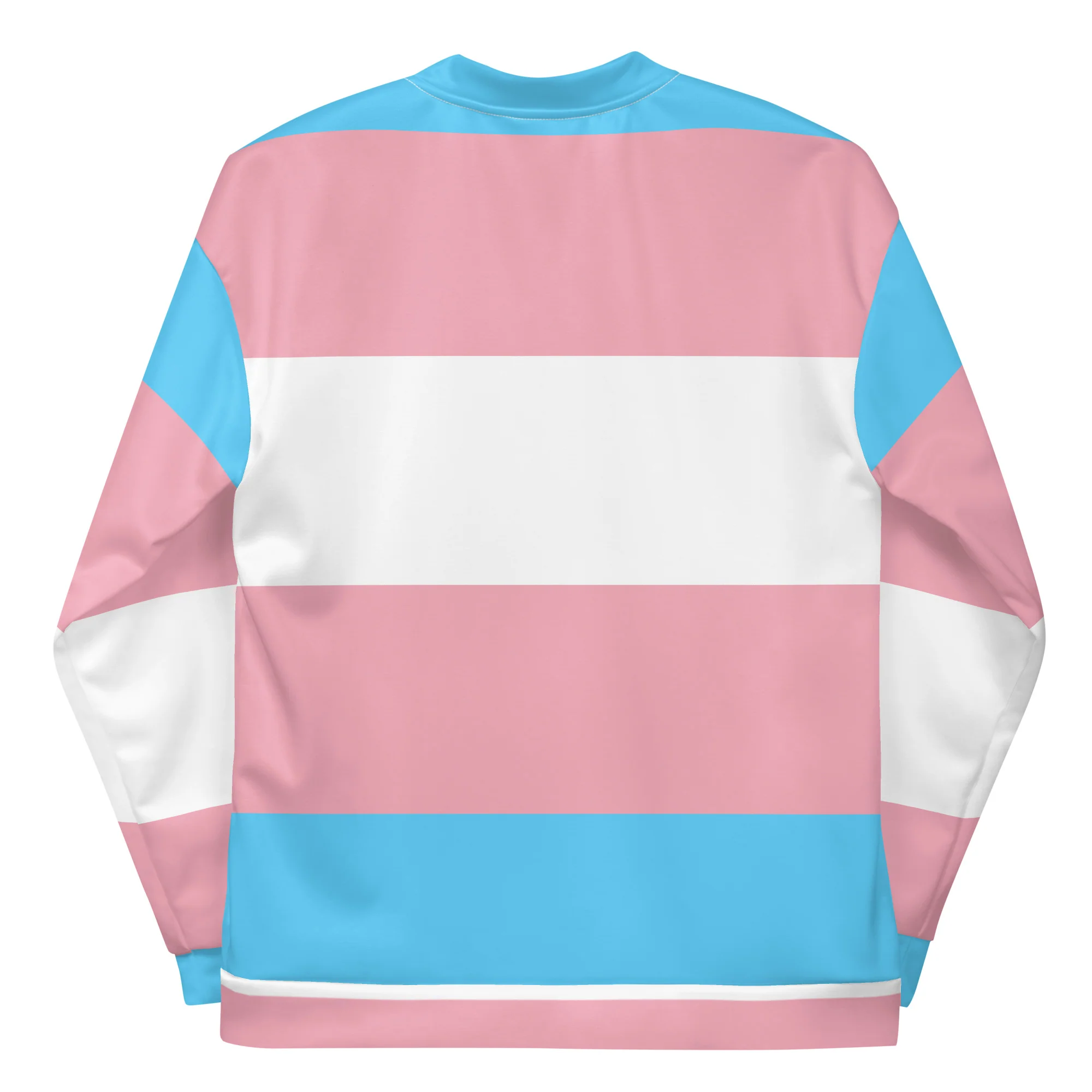 Trans Flag Unisex Bomber Jacket - Image 5