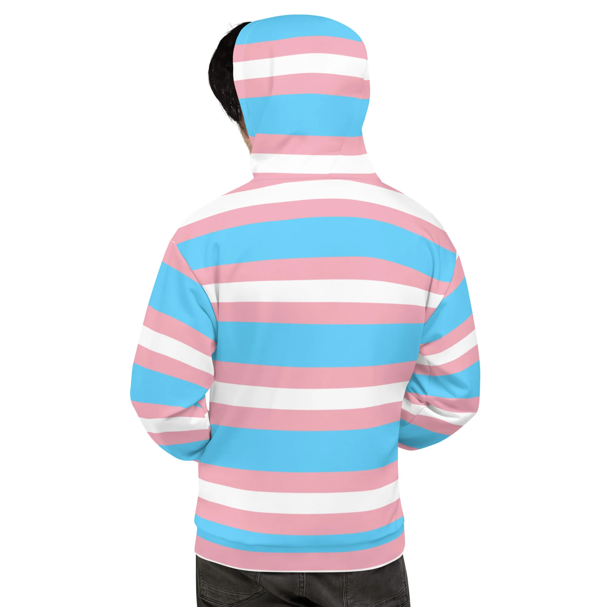 Trans Flag Unisex Hoodie - Image 4
