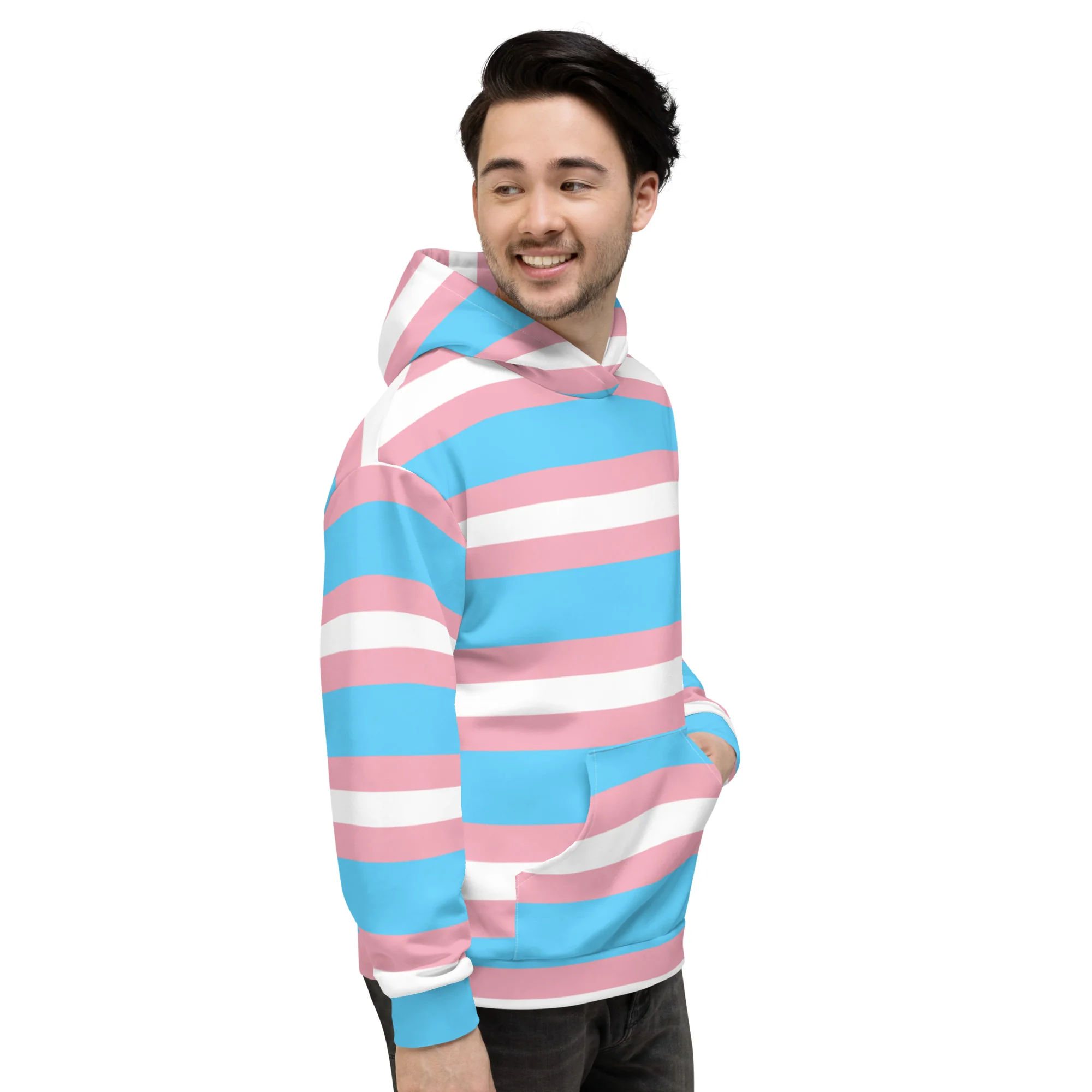 Trans Flag Unisex Hoodie - Image 5
