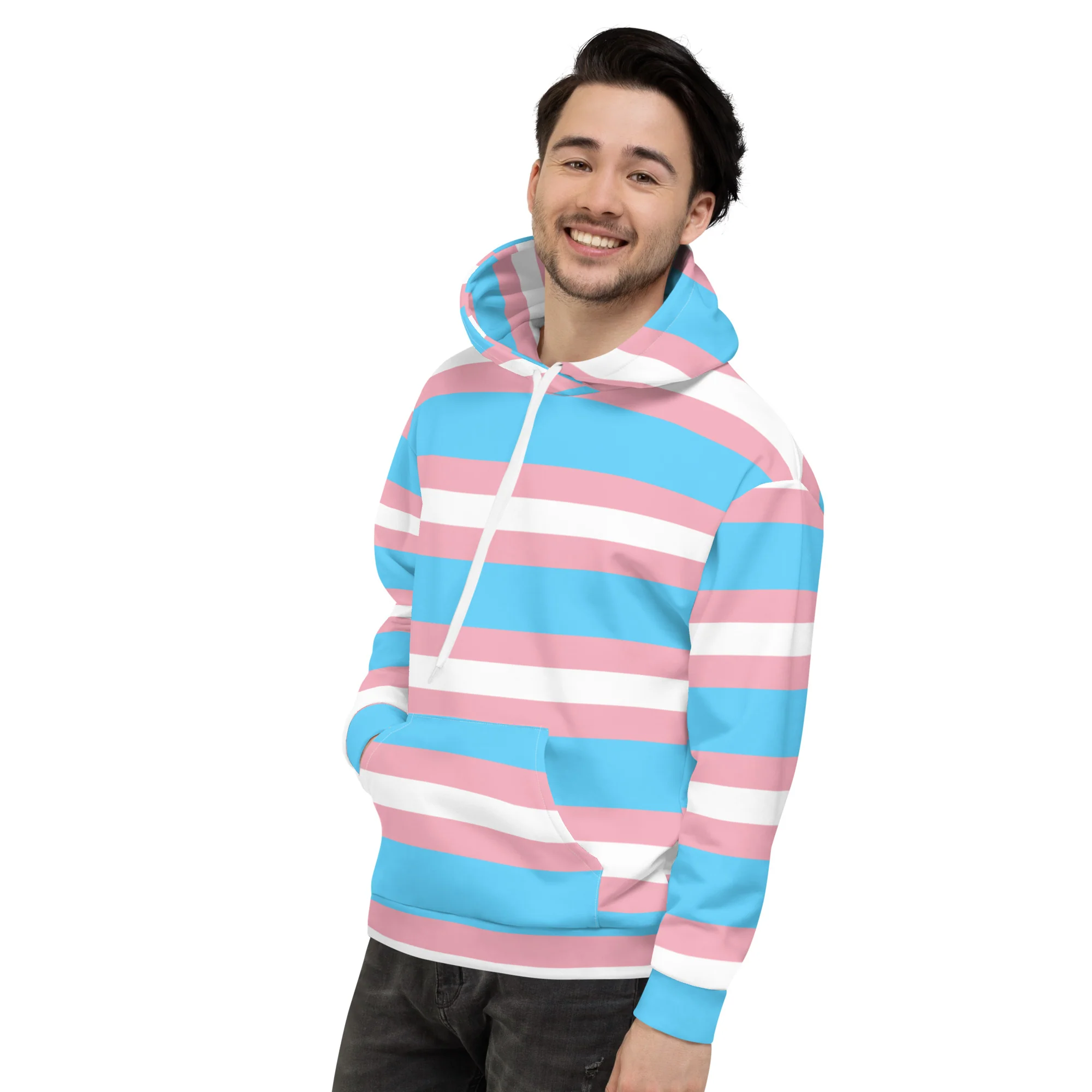 Trans Flag Unisex Hoodie - Image 6