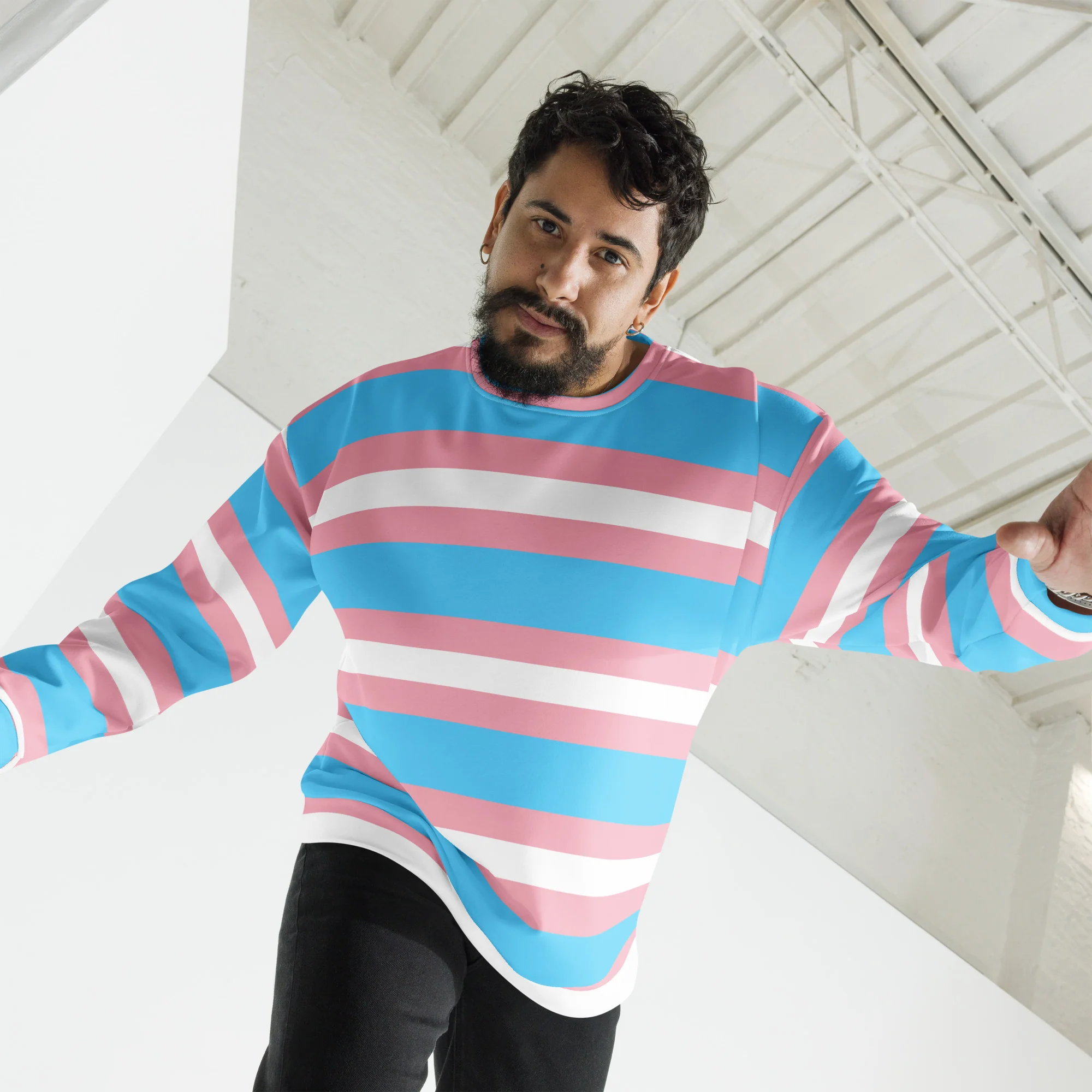 Trans Flag Unisex Sweatshirt - Image 3