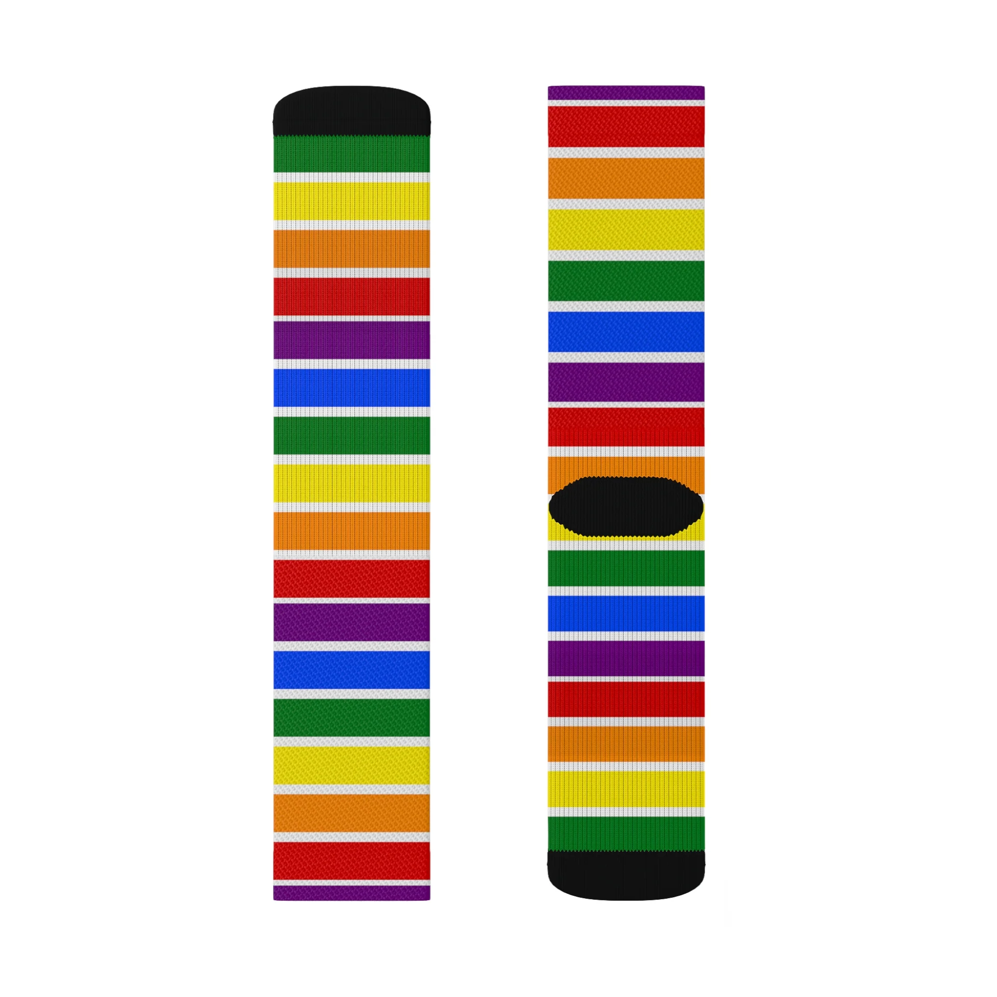 White All Over Rainbow Socks - Image 4
