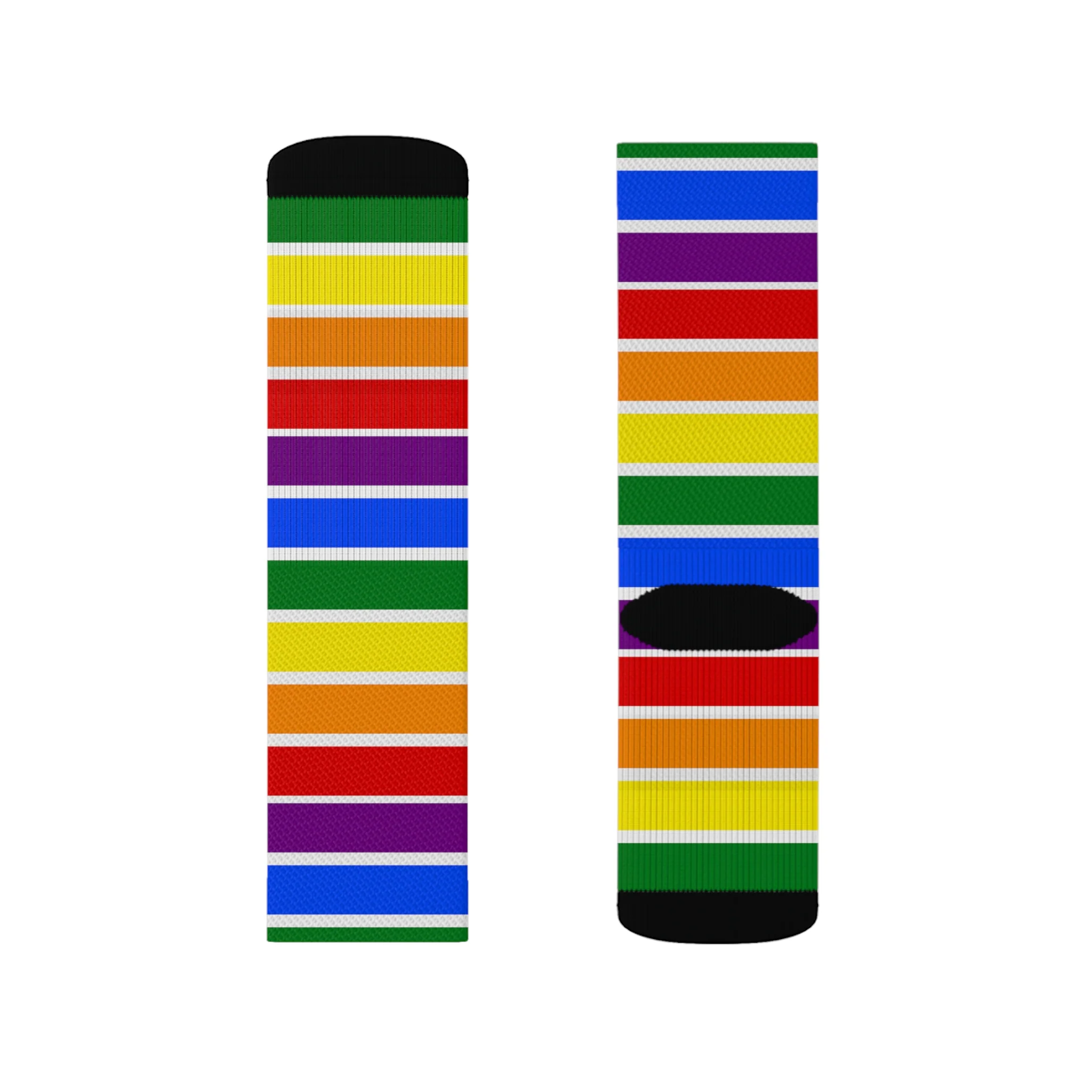 White All Over Rainbow Socks - Image 7